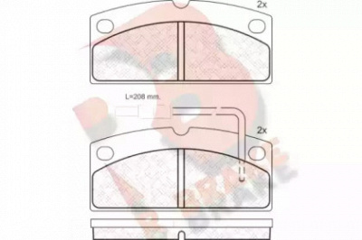 R BRAKE rb1273 -  Комплект тормозных колодок, дисковый тормоз